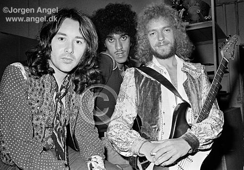 Phil Lynott, Brian Downey, Eric Bell -Thin Lizzy photo by Jorgen Angel